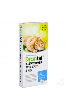 拜耳 Bayer Drontal Cat tablets(round and tapewormer) 貓用杜蟲丸 (每粒) (到期日: 11-2026)